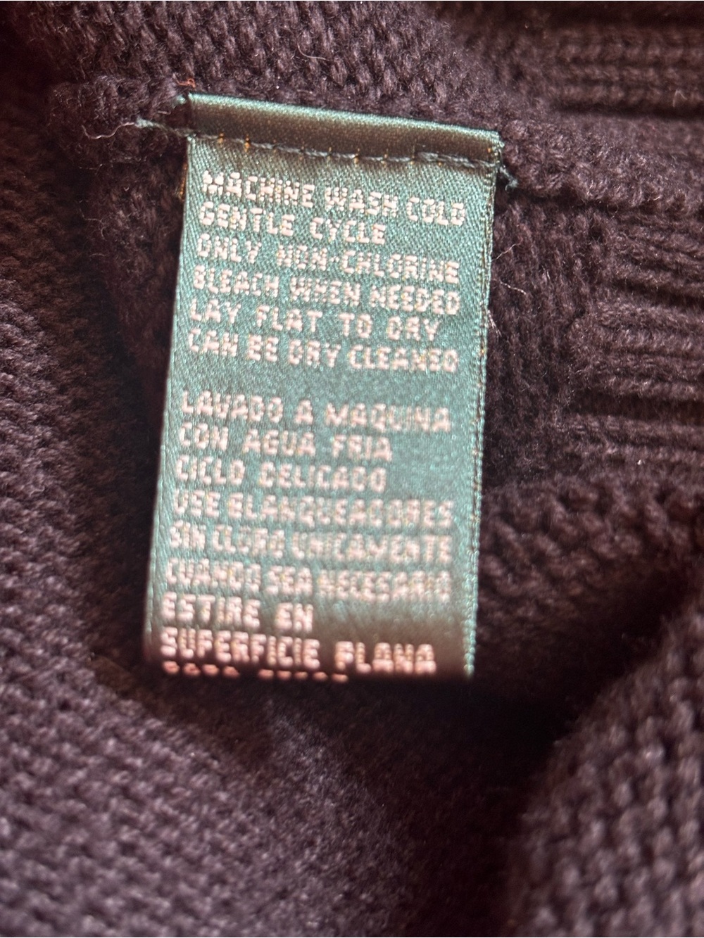Lauren by Ralph Lauren Black Zip up Hoodie Sweater with Gold Crest 1X - Picture 10 of 10